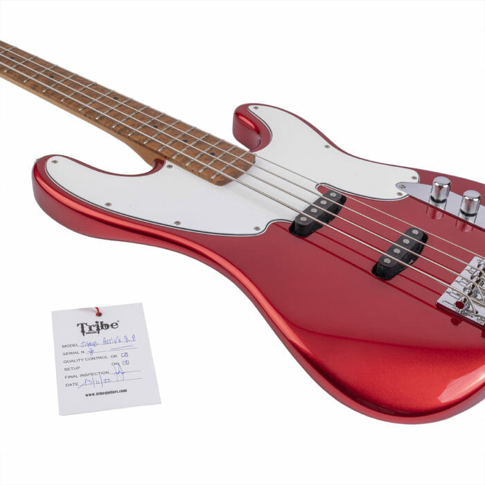 Tribe Shob 4 Active Bass Red Passion - Tribe Guitars