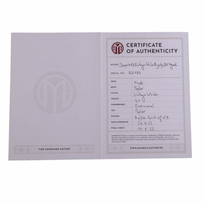 Maybach Jazpole 63 Bigsby B5 Vintage White Aged – Bild 11