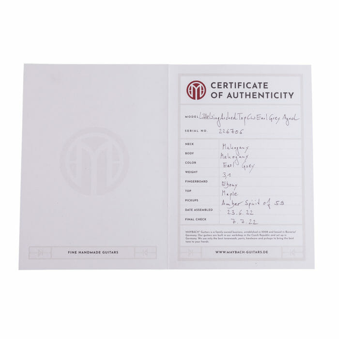 Maybach Little Wing Arched Top Cutaway Earl Grey Aged – Bild 11