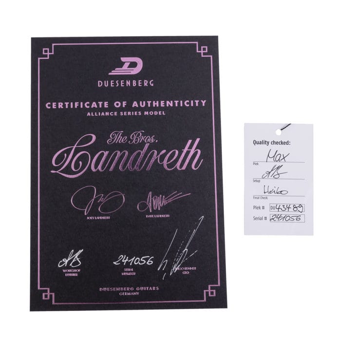 Duesenberg Alliance Series Bros. Landreth Joey's Guitar – Bild 13