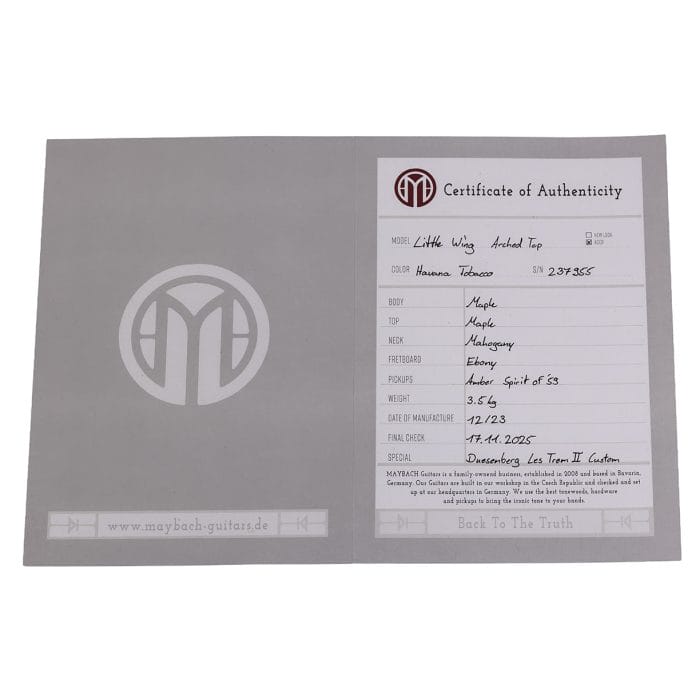 Maybach Little Wing Havana Tobacco Aged Arched Top – Bild 13